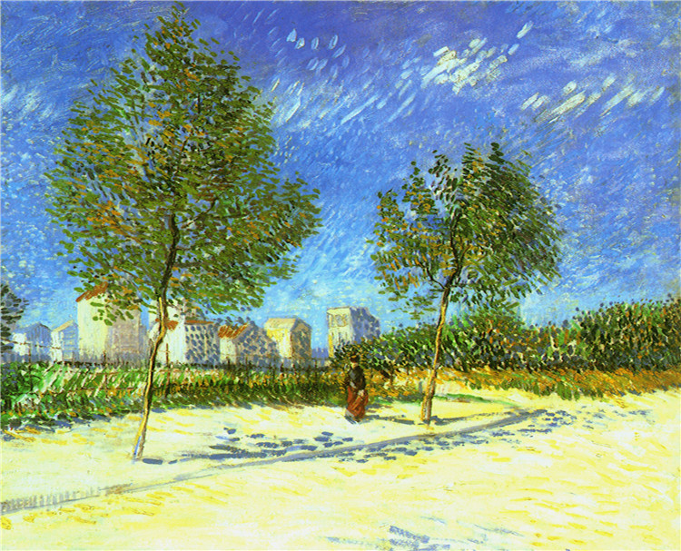 On The Outskirts Of Paris Van Gogh Oil Painting